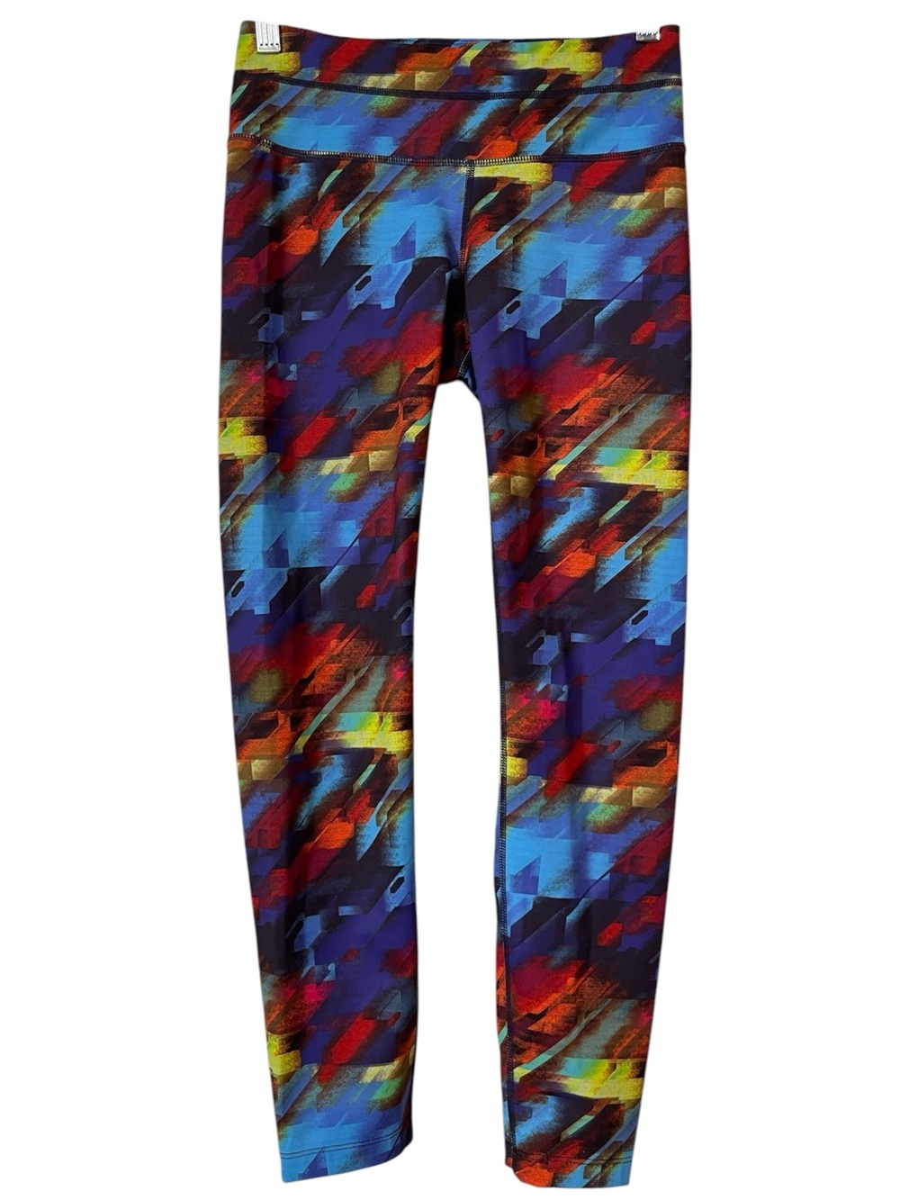 Athleta Abstract Print Leggings XS Colorful Running Yoga Gym Athleisure Workout - Picture 2 of 8